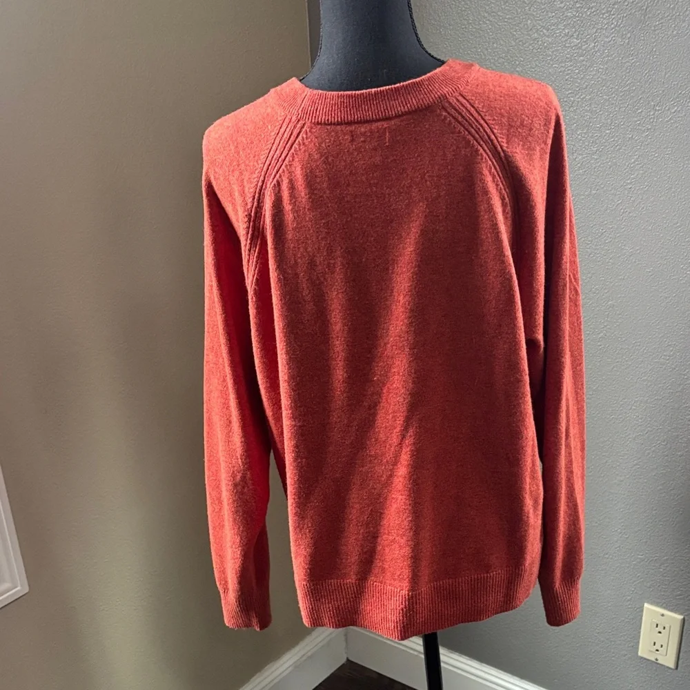 J. Crew Factory Women's Scoop Neck Sweater in Rust - Picture 4 of 5